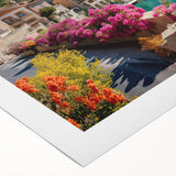 Art deco poster of a Provence scenery in muted earth tones on rolled canvas, suitable for dining room wall art.