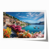 Extra large rolled print of Provence scenery with vibrant floral elements, ideal for art wall dining room.