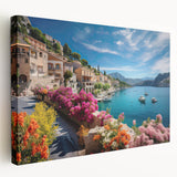 Lavender fields in Provence with soft purple and green tones on stretched canvas, suitable for kitchen wall art.