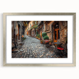 Extra large wall art featuring an abstract representation of Rome with textured strokes in muted earth tones.