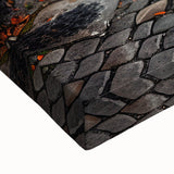 Black and white landscape art painting of Rome on stretched canvas, ideal for bedroom wall decor.