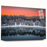 Large abstract acrylic print of a European landscape in muted earth tones, ideal for bedroom or dining room art.