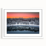 Textured abstract art print depicting a European scenery in muted earth tones on a framed white mat, ideal for bedroom art.