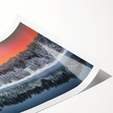 Extra large wall art featuring line art flowers in pastel shades, printed on rolled canvas.