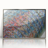 Large art print of Barcelona scenery in muted tones on silver-framed acrylic, ideal for modern art wall decor.