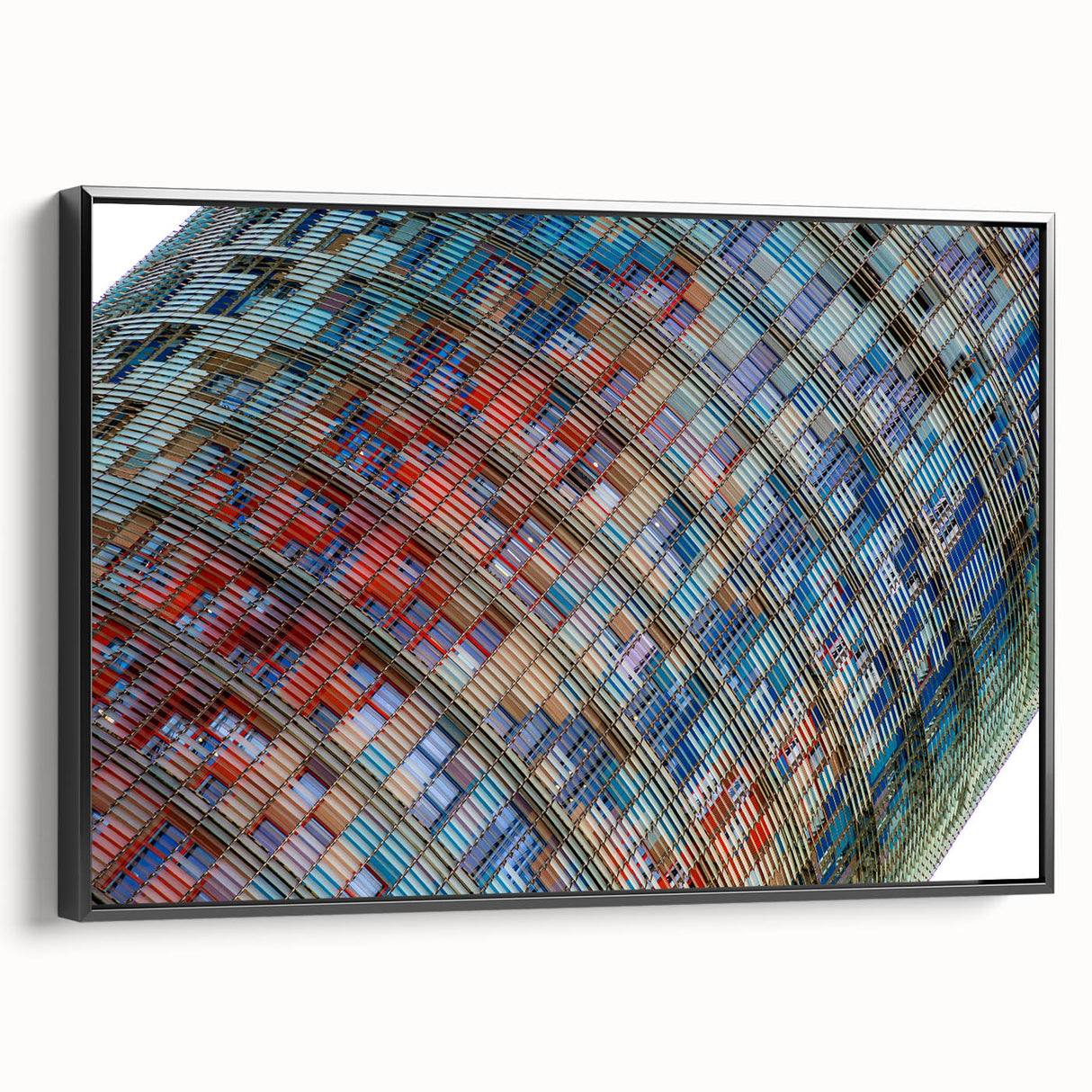 Black and white vintage poster art of Barcelona landscape on framed canvas, ideal for bedroom decor.