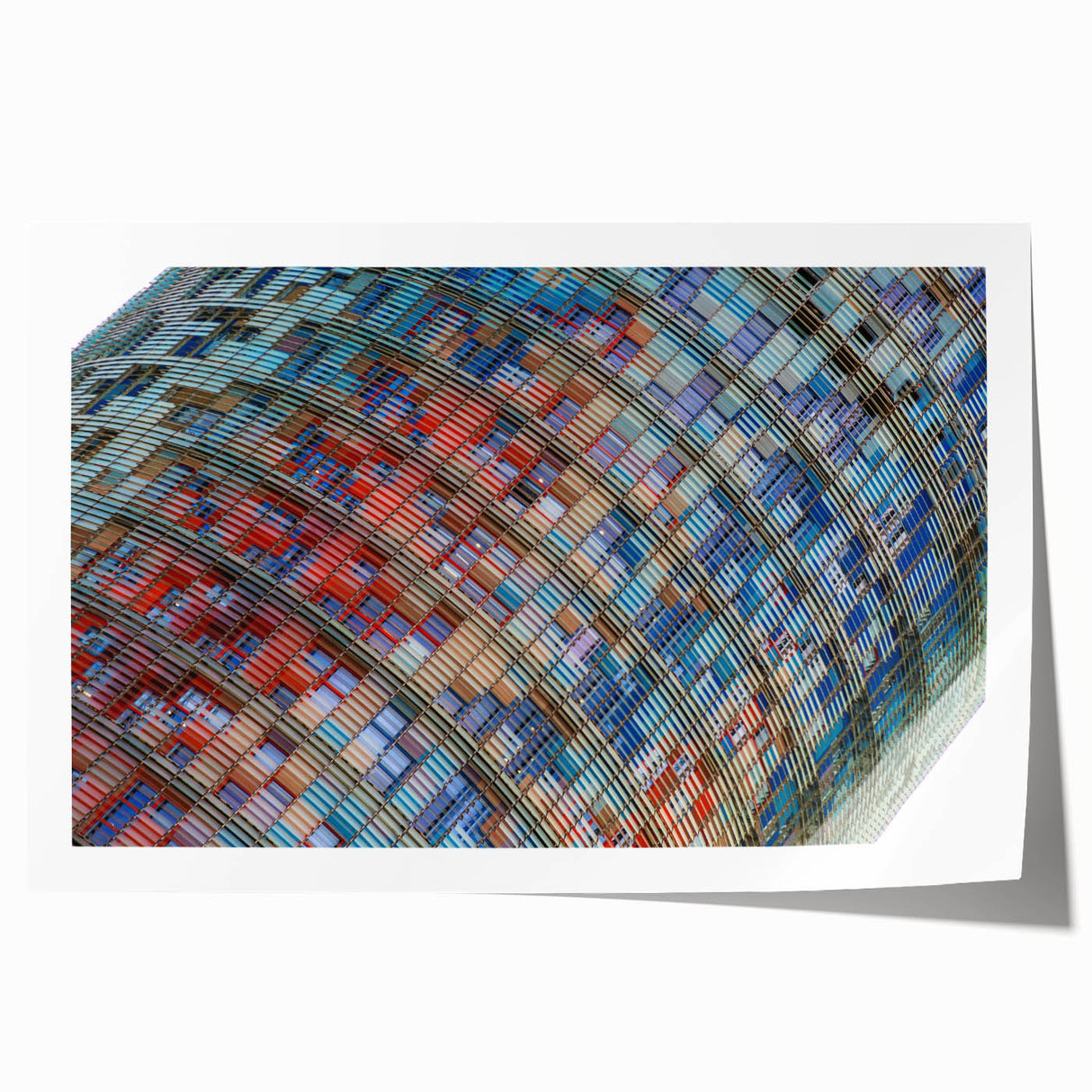 Extra large rolled print of a Barcelona scenery with vibrant twilight hues, ideal for art wall dining room.