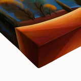 Black and white landscape art painting of a Middle Eastern scenery on stretched canvas, ideal for bedroom wall art.