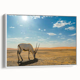 Vintage poster art of an Omani landscape, featuring colorful art on a large framed canvas, ideal for living room decor.