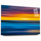 Large abstract wall art of Auckland skyline in muted colors on acrylic, ideal for bedroom or dining room decor.