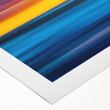 Art deco poster of Auckland skyline in muted blue tones on rolled canvas, suitable for dining room wall art.