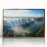 Framed acrylic print of a South American landscape in muted earth tones, ideal for modern art wall decor.