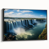 Black and white framed canvas of an Argentine landscape, featuring vintage poster art style, ideal for bedroom decor.