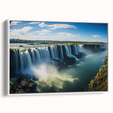 Vintage poster art of an Argentine scenery on a framed canvas, featuring colorful art in extra large size.