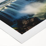 Art deco poster featuring an Argentine landscape in muted earth tones on rolled canvas, suited for dining room decor.