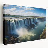 Large stretched canvas featuring a scenic view of an Argentinian landscape in earth tones, ideal for kitchen wall art.