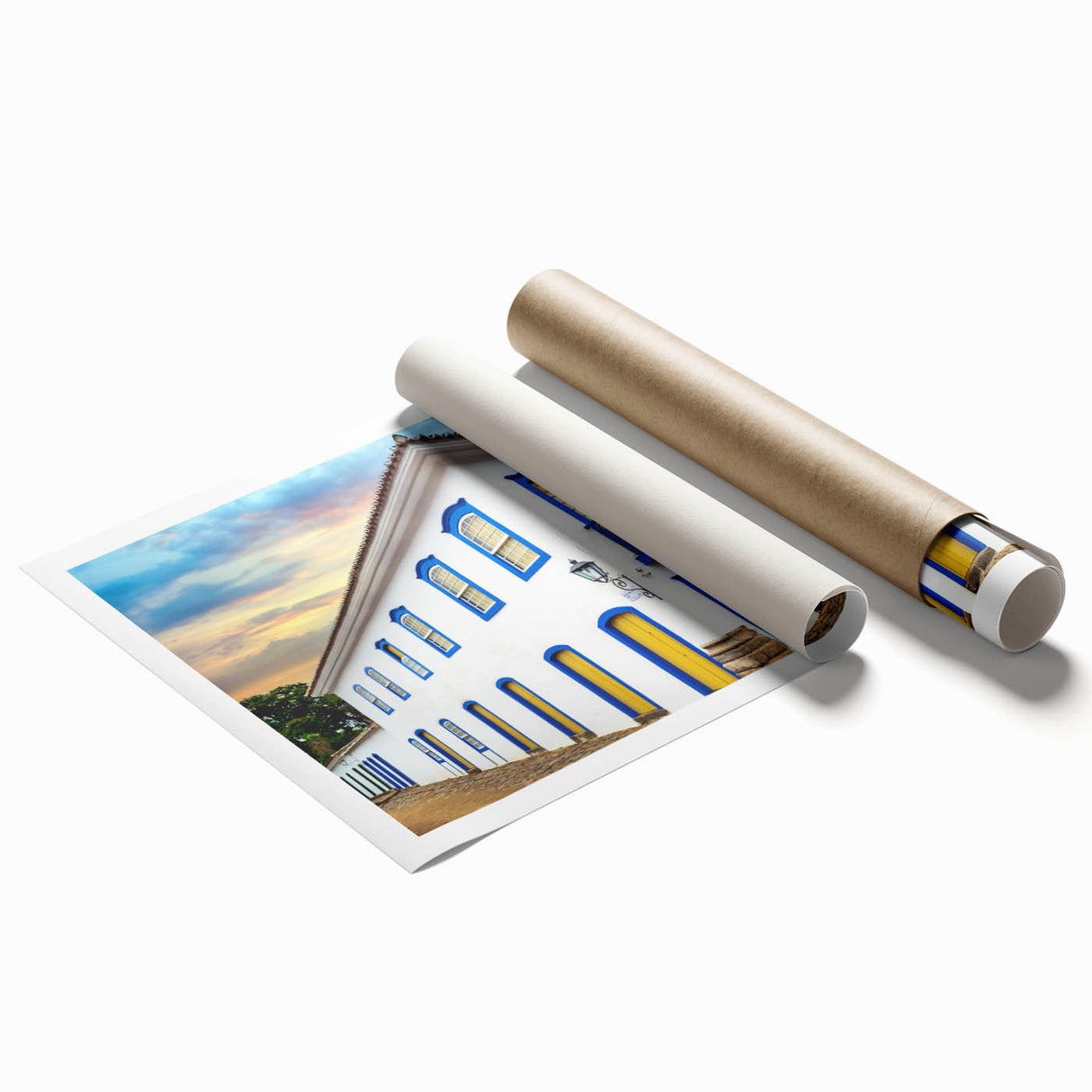 Extra large rolled print of a vivid floral scene in South America, ideal for classy bathroom wall art.