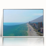 Art deco poster featuring Alabama scenery in muted colors on white framed acrylic, ideal for modern nursery wall art.
