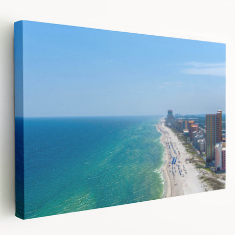 Large canvas of Alabama scenery in muted green and blue tones, ideal for kitchen wall art.