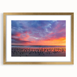 Extra large abstract art print of Daytona scenery in gold frame, featuring textured details, ideal for living room decor.