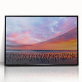 Large abstract wall art depicting a vibrant Daytona scenery on a black-framed acrylic print.