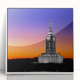 Art Deco style poster featuring Idaho scenery in pastel shades, framed acrylic, ideal for nursery wall art.