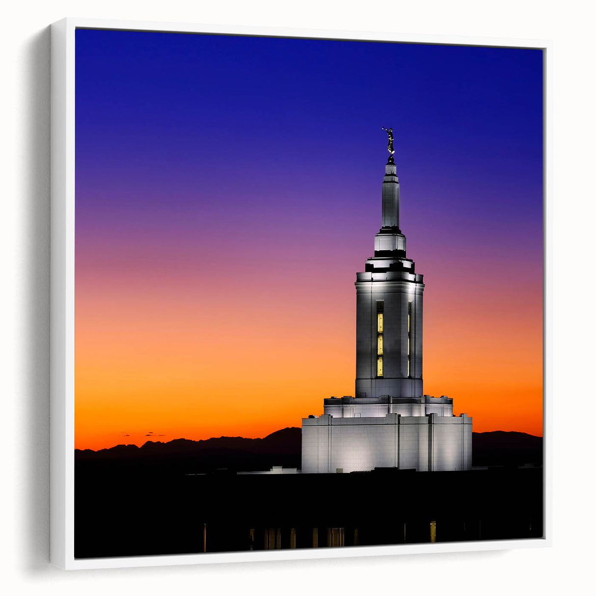 Vintage poster art of Idaho scenery on framed canvas, featuring colorful art in extra large format.