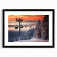 Extra large abstract art print of a colorful Vermont landscape on textured canvas, framed in black.