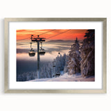 Textured abstract art print depicting a serene Vermont landscape in muted earth tones on a framed silver mat.