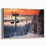 Vintage poster art of Vermont scenery in colorful hues, displayed on extra large framed canvas, ideal for living room decor.