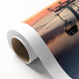 Art Deco poster of Vermont scenery in pastel shades on rolled canvas, ideal for nursery wall art.