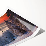 Extra large rolled print featuring line art flowers in muted earth tones, ideal for large living room wall decor.