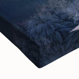 Black and white landscape art painting of Vermont scenery on large stretched canvas, suitable for bedroom decor.