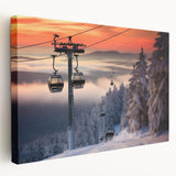 Serene Vermont landscape on large stretched canvas with soft green and blue hues, suitable for kitchen wall art.