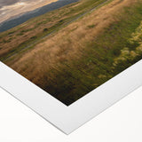 Art Deco poster of Yellowstone scenery in muted earth tones on rolled canvas, suitable for dining room wall art.