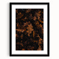 Extra large abstract art print featuring textured fall colors on canvas, framed in black, ideal for living room decor.