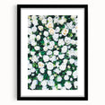 Extra large, textured abstract art print featuring vibrant spring colors on a framed black canvas.