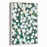 Vintage poster art of spring season on extra large framed canvas.