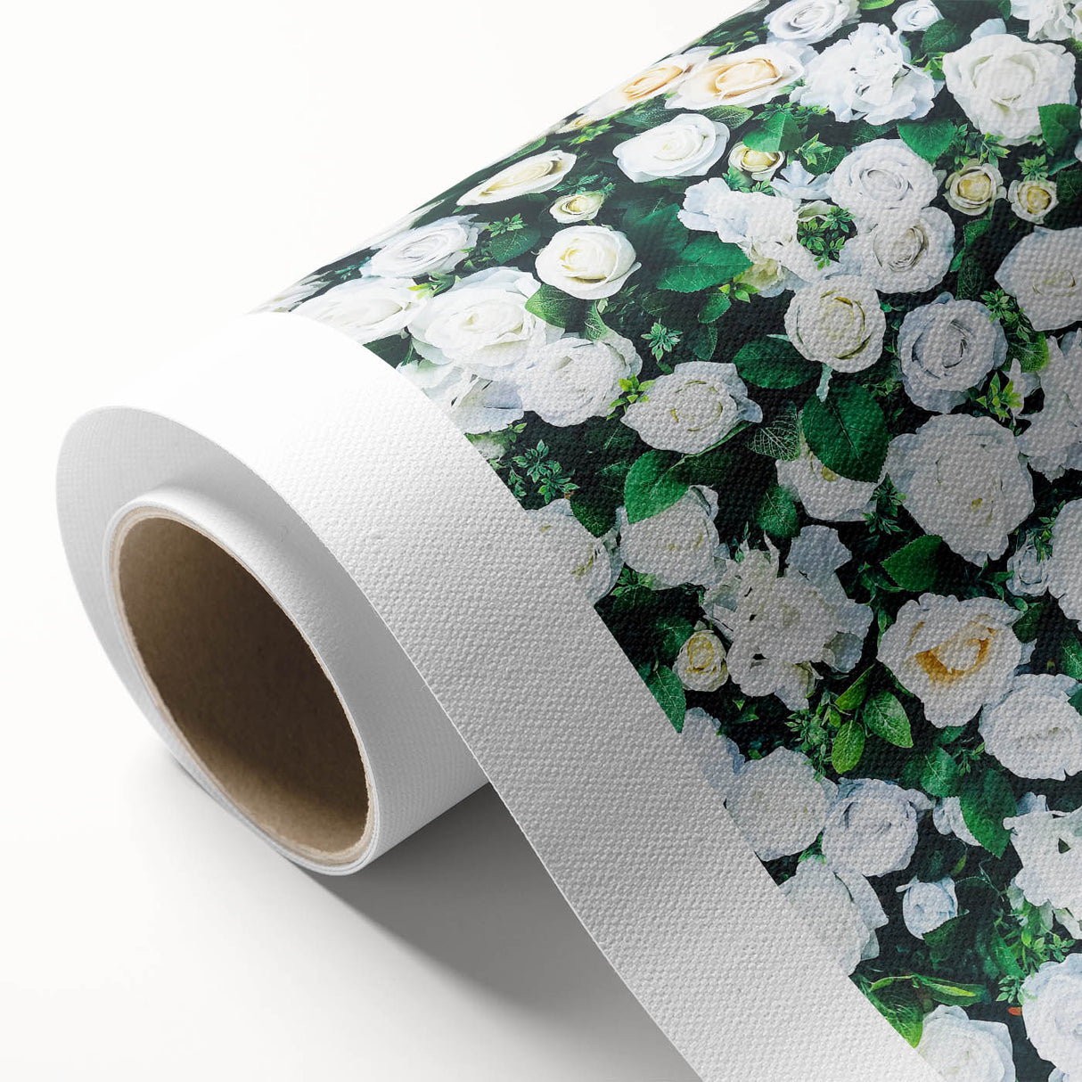 Art Deco style poster depicting spring season on rolled canvas, with pastel shades, ideal for nursery wall art.
