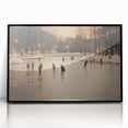 Large abstract wall art depicting winter season in monochrome shades on a framed acrylic, ideal for modern art wall decor.