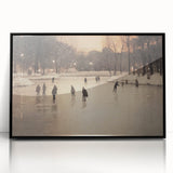 Large abstract wall art depicting winter season in monochrome shades on a framed acrylic, ideal for modern art wall decor.