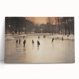 Winter landscape in black and white on large stretched canvas, ideal for kitchen wall art or bedroom.