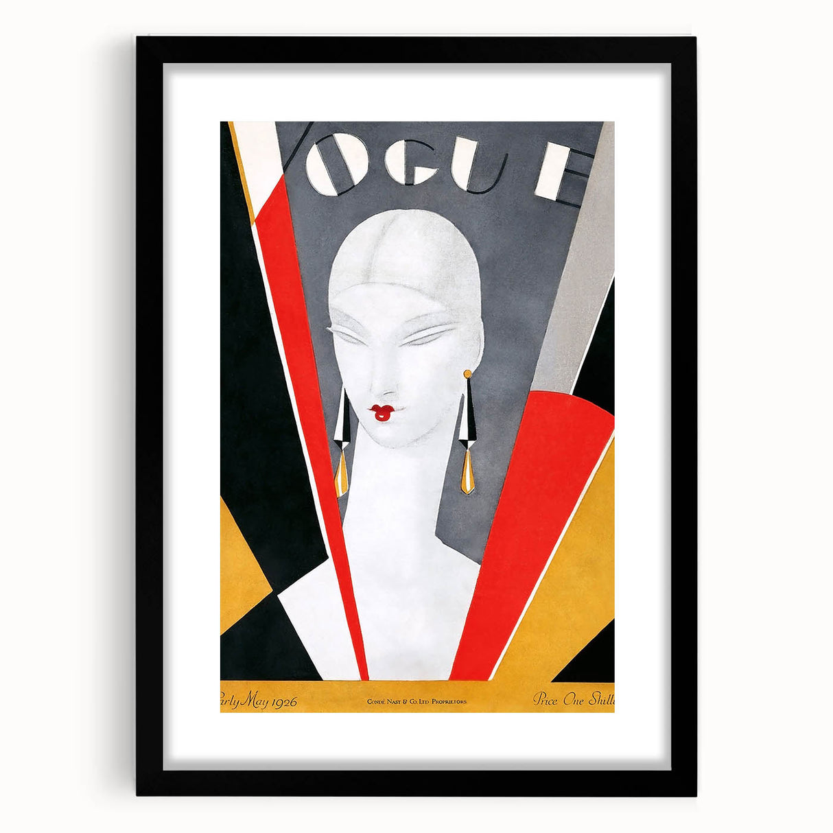1926 Art Deco Vogue Cover Print - Minimalist Geometric Wall Art