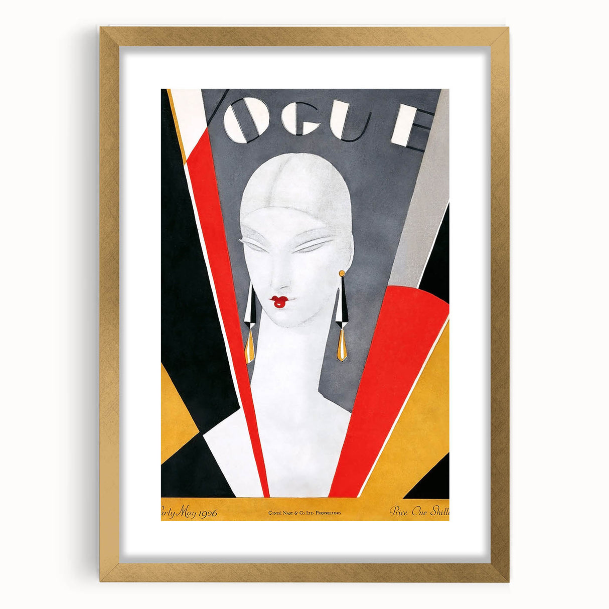 1926 Art Deco Vogue Cover Print - Minimalist Geometric Wall Art