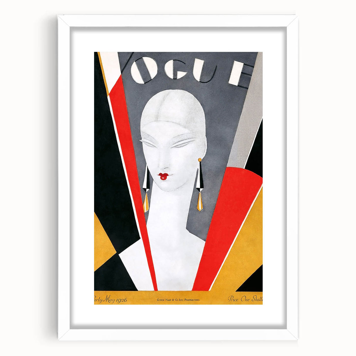 1926 Art Deco Vogue Cover Print - Minimalist Geometric Wall Art
