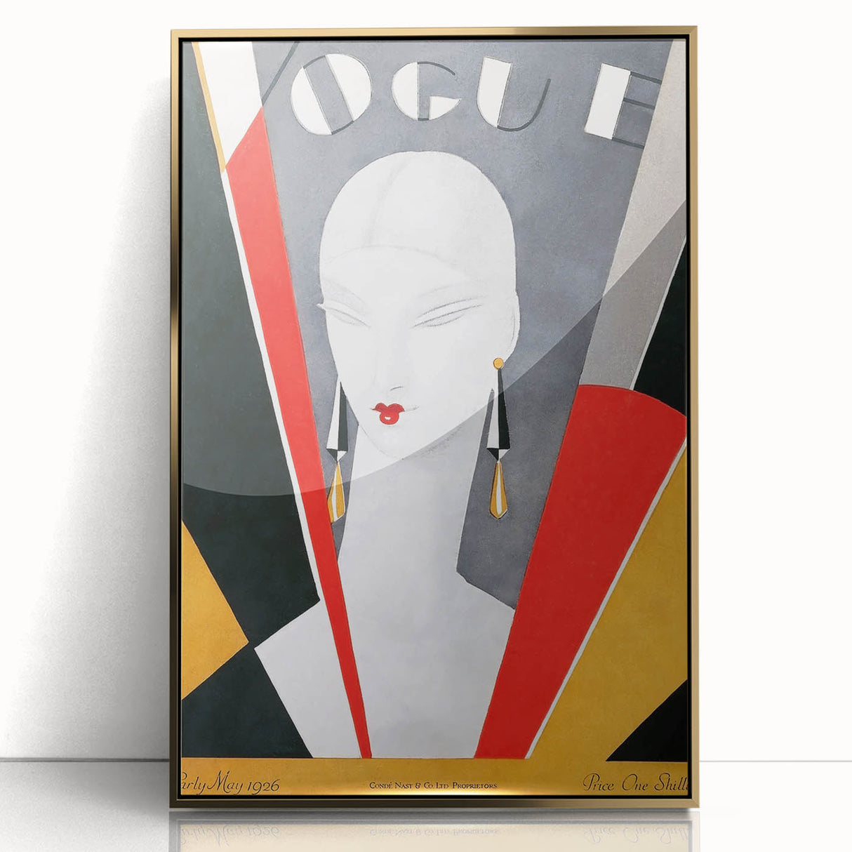 1926 Art Deco Vogue Cover Print - Minimalist Geometric Wall Art