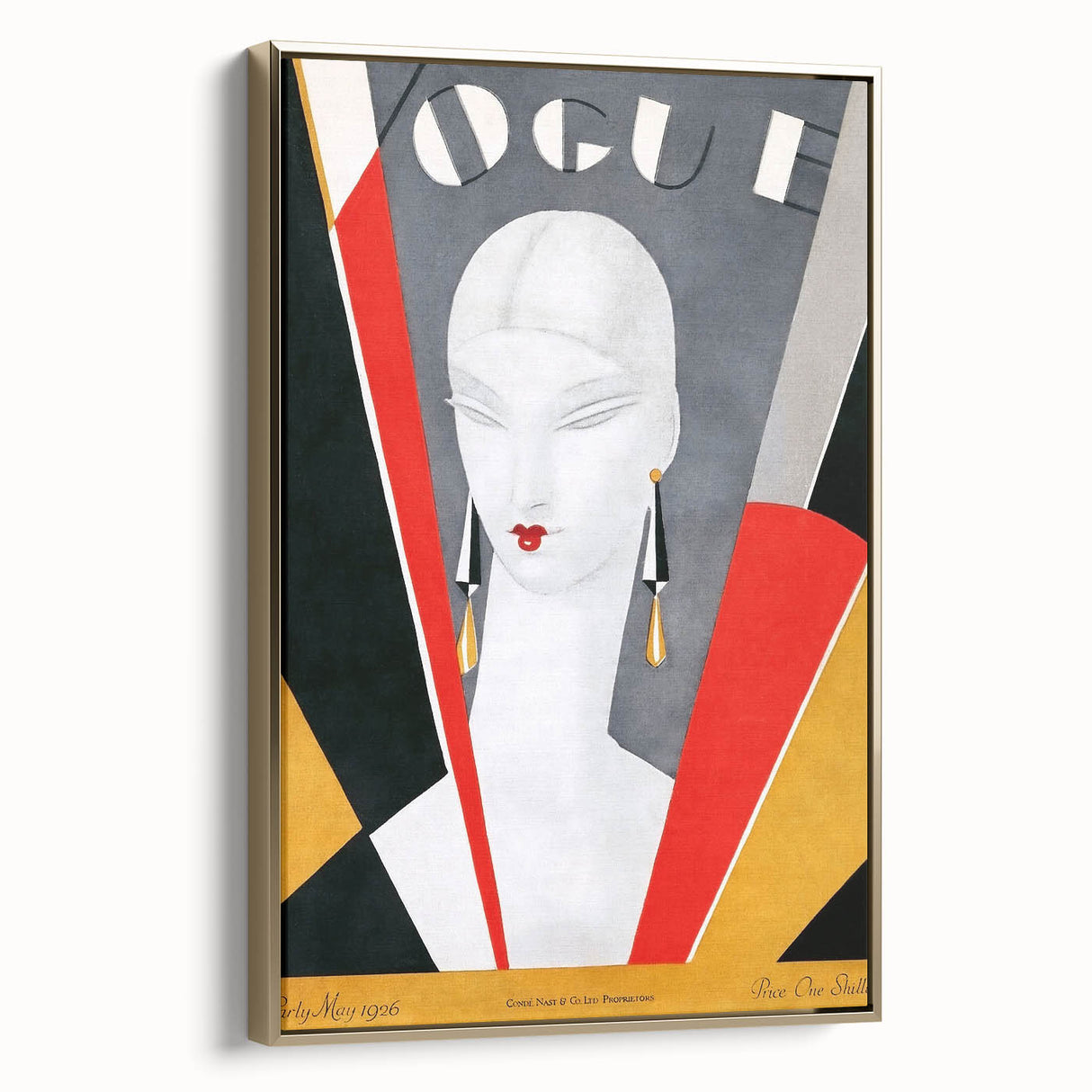 1926 Art Deco Vogue Cover Print - Minimalist Geometric Wall Art