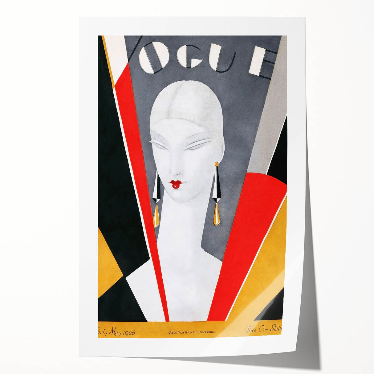 1926 Art Deco Vogue Cover Print - Minimalist Geometric Wall Art