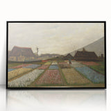 Large abstract wall art in mid-century modernist style, acrylic print in a black frame, ideal for modern art wall decor.