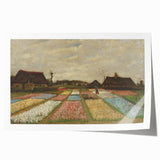 Extra large rolled canvas print of Van Gogh-inspired floral art in vibrant colors, ideal for art wall dining room.